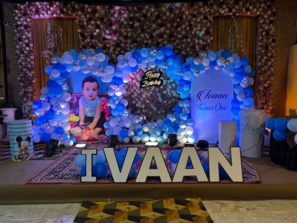 Blue Bloom First Birthday Celebration for Ivaan