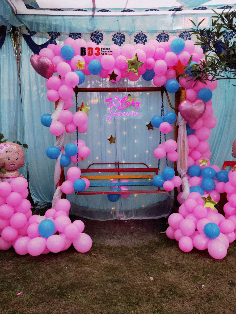 Twinkle Star Baby Shower Swing Decor